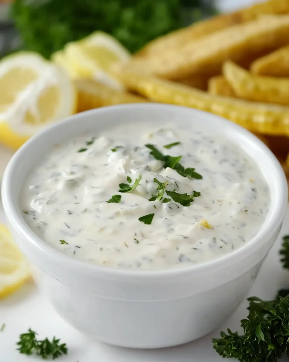 Classic Homemade Tartar Sauce with Pickle Relish dish photo