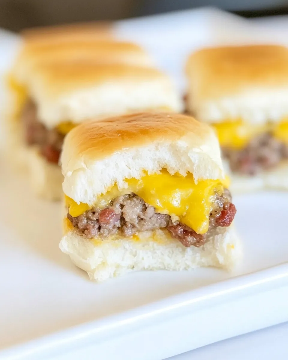 Quick Homemade White Castle (Copycat) Sliders Recipe dish photo