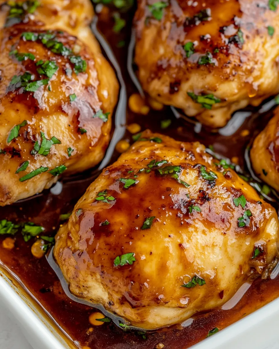 Delicious Honey Garlic Chicken plate image