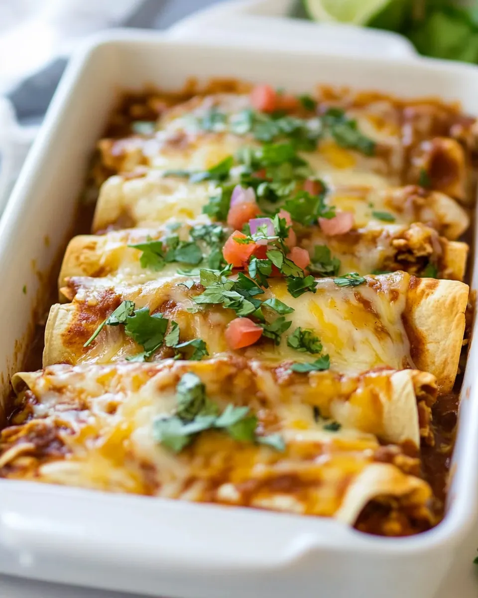 Homemade Honey Lime Chicken Enchiladas photo