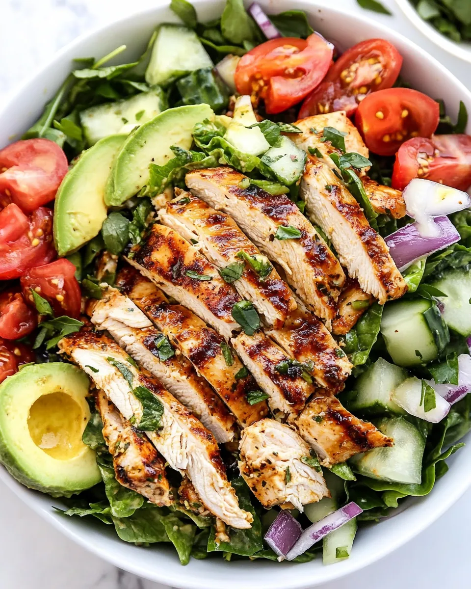 Delicious Honey Mustard Chicken Salad shot