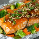 Easy Honey Teriyaki Salmon and Veggies in Foil photo