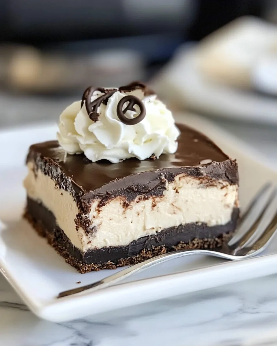 Easy Hot Fudge Cheesecake Bars recipe photo