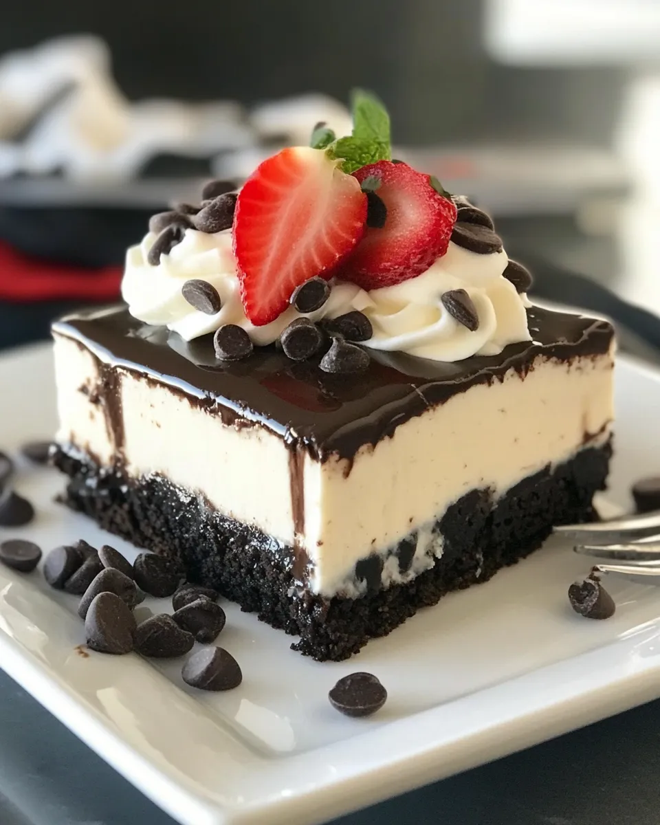 Delicious Hot Fudge Cheesecake Bars dish photo