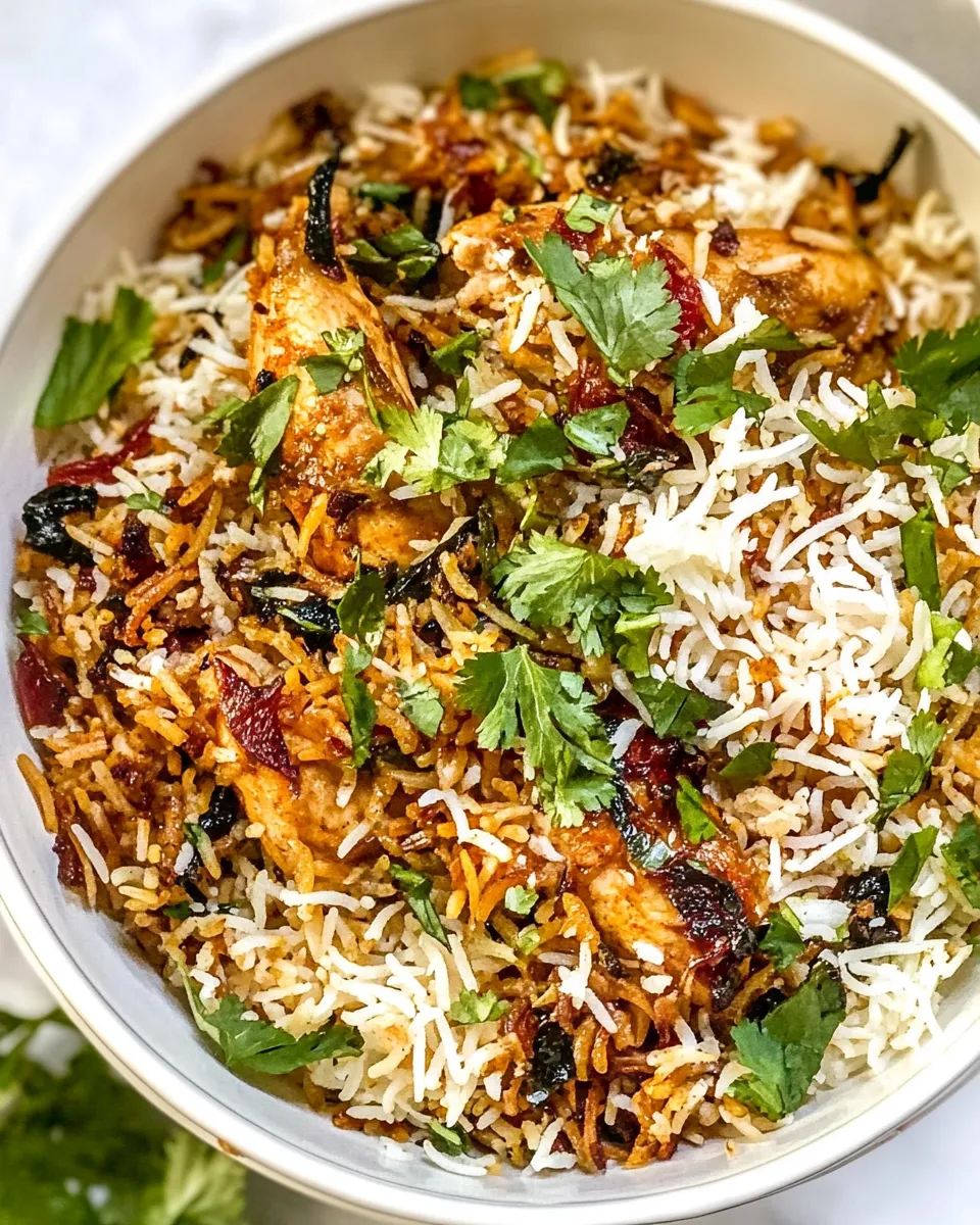 Delicious How to Make Biryani Chicken plate image