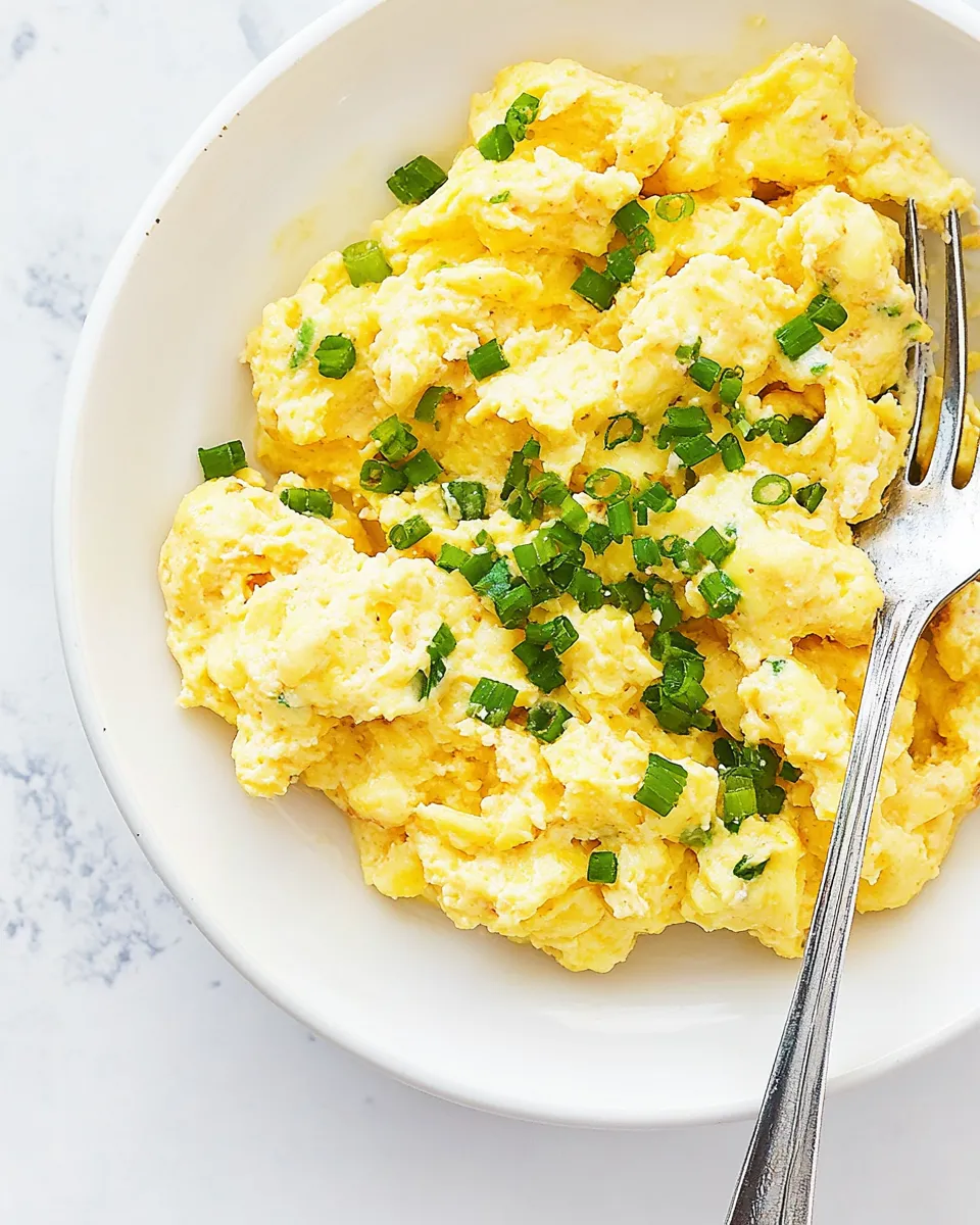 Classic How to Make the Best Scrambled Eggs Ever! food shot