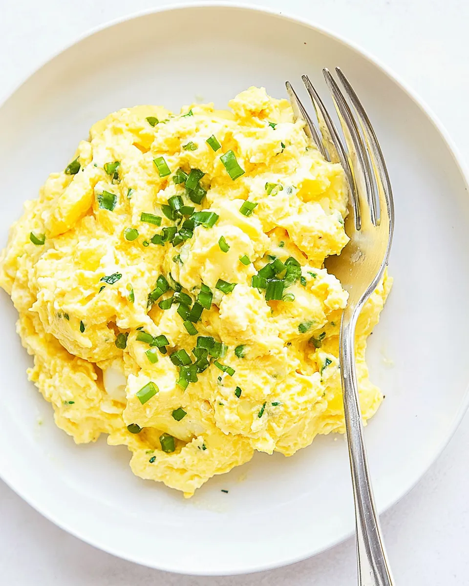 Easy How to Make the Best Scrambled Eggs Ever! plate image
