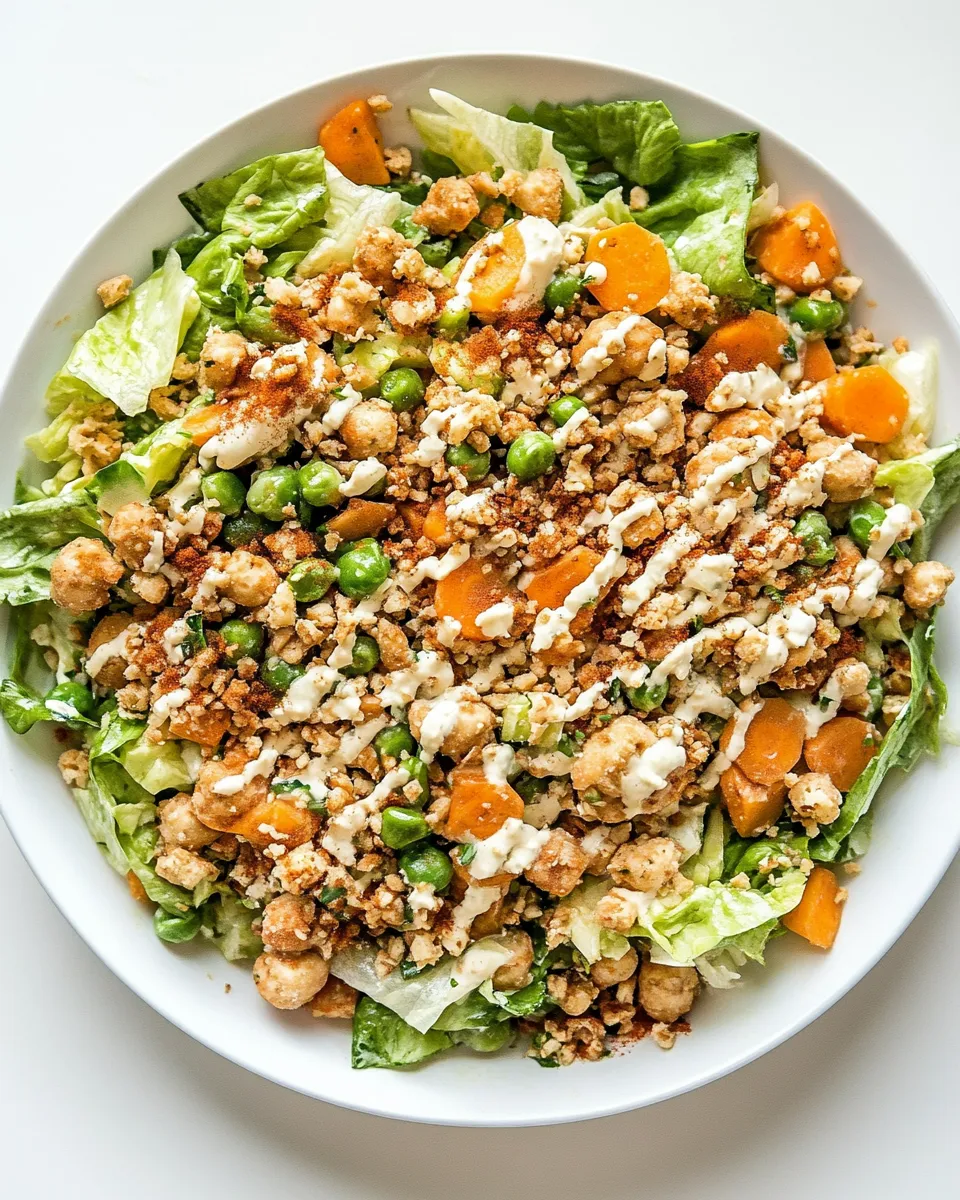 Homemade Hummus Crunch Salad recipe photo