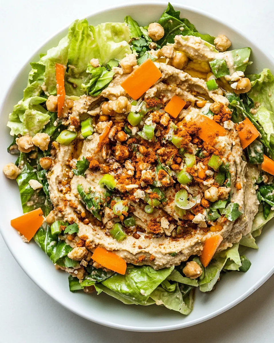Easy Hummus Crunch Salad food shot