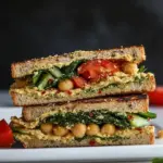 Homemade Hummus Mashed Chickpea Sandwiches photo