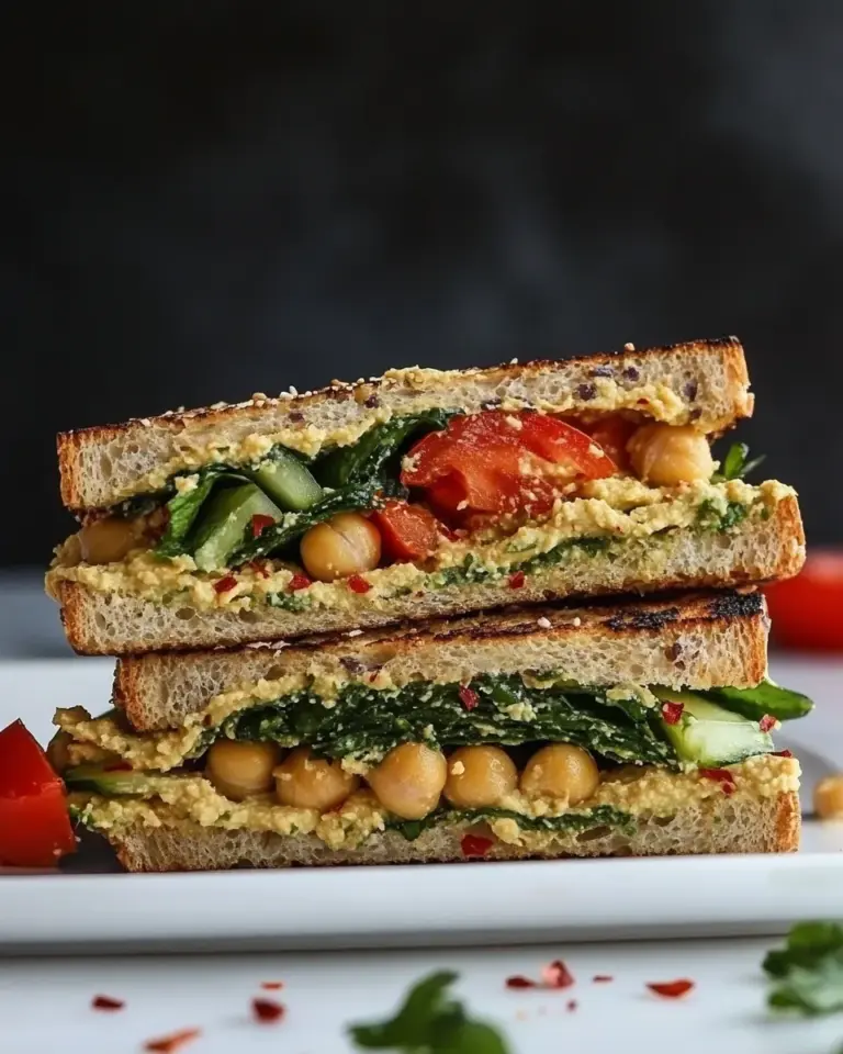Homemade Hummus Mashed Chickpea Sandwiches photo