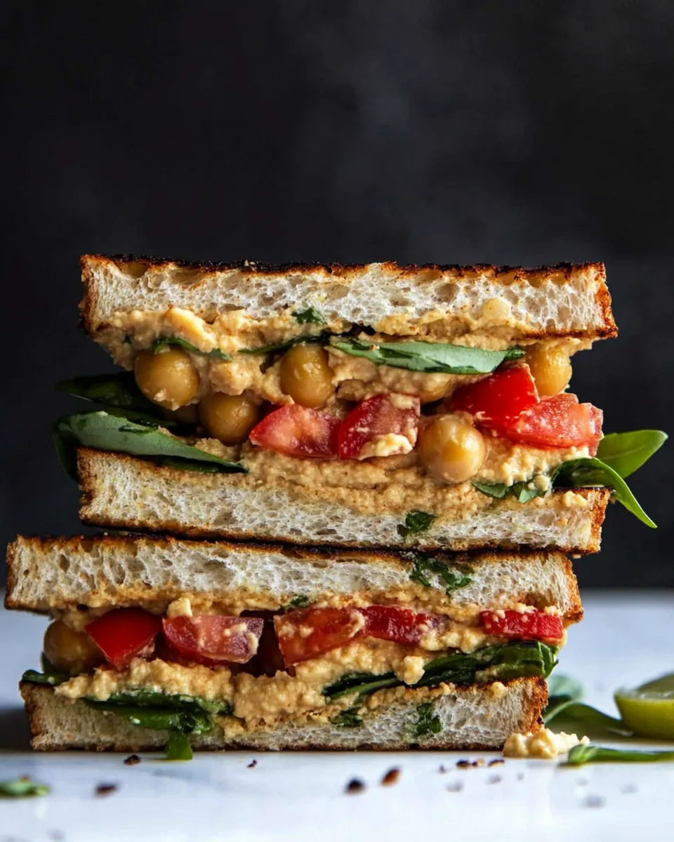 Easy Hummus Mashed Chickpea Sandwiches recipe photo