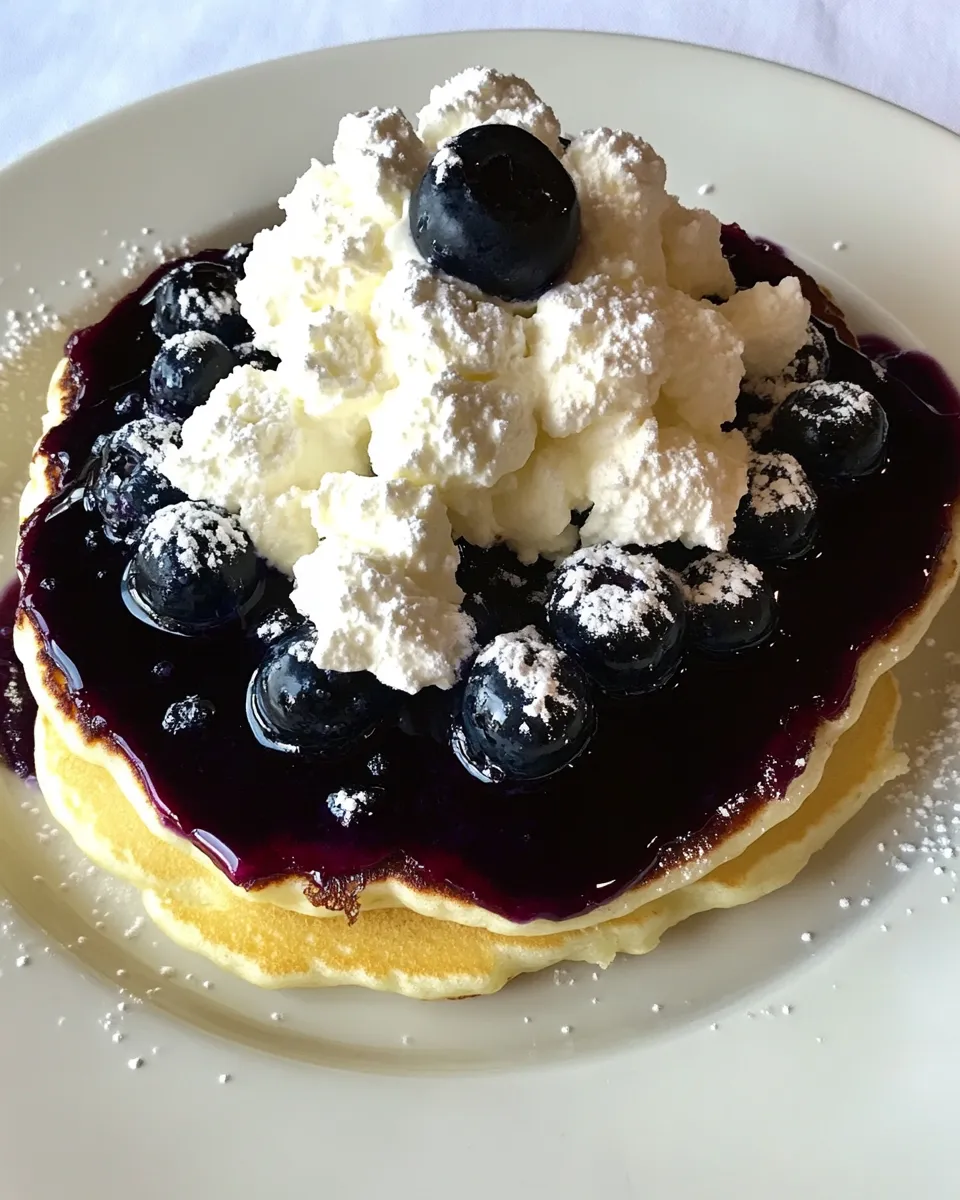 Delicious IHOP Blueberry Cannoli Pancakes Recipe Easy Restaurant Copycat dish photo