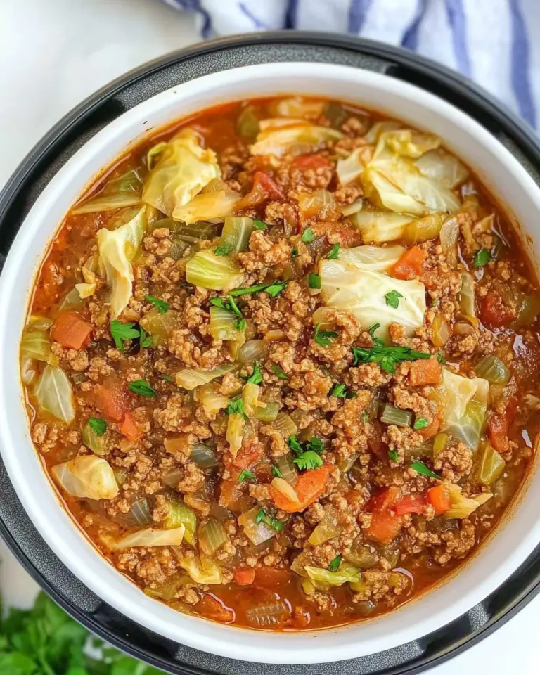 Homemade Instant Pot Cabbage Stew with Ground Beef photo