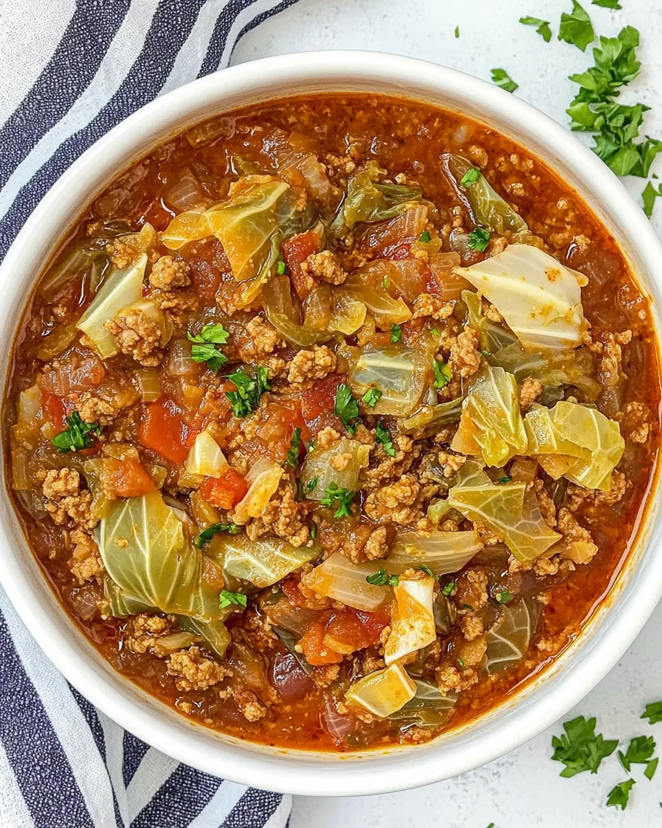 Classic Instant Pot Cabbage Stew with Ground Beef image