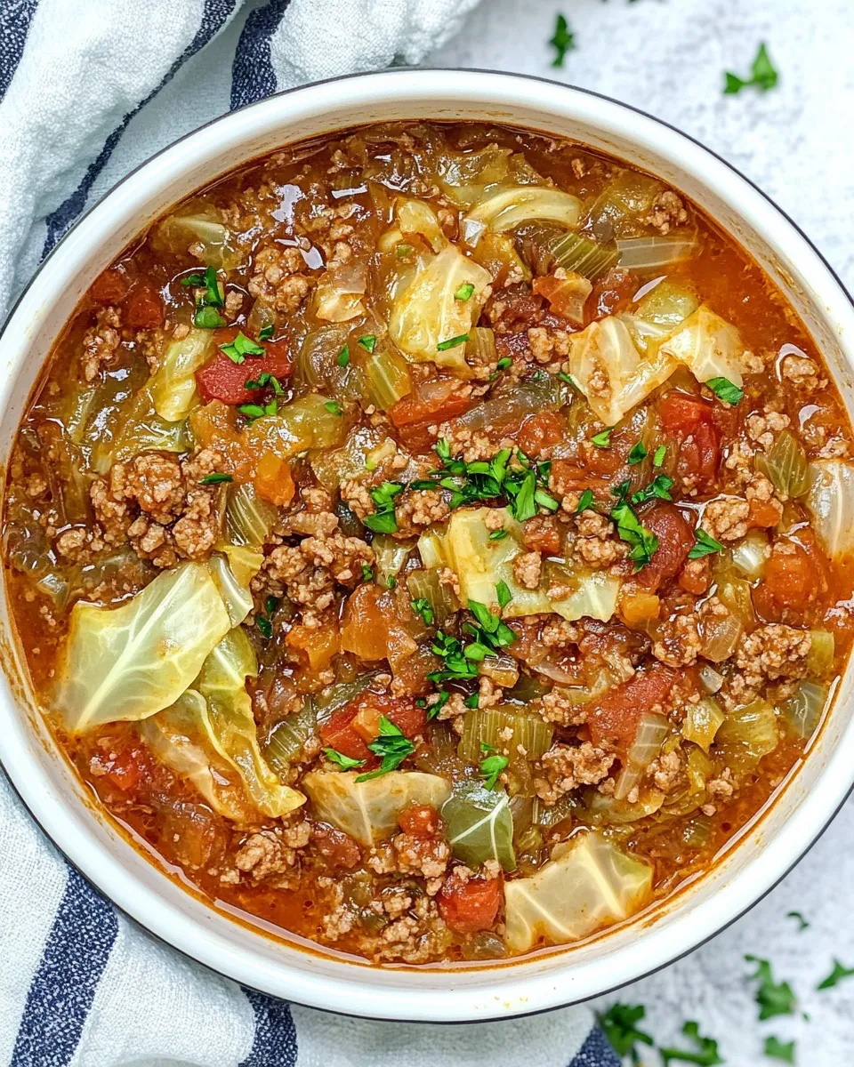 Delicious Instant Pot Cabbage Stew with Ground Beef dish photo