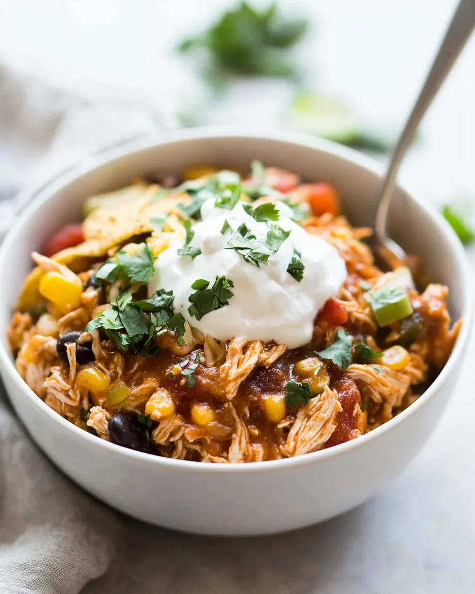 Quick Instant Pot Chicken Taco Bowls recipe photo