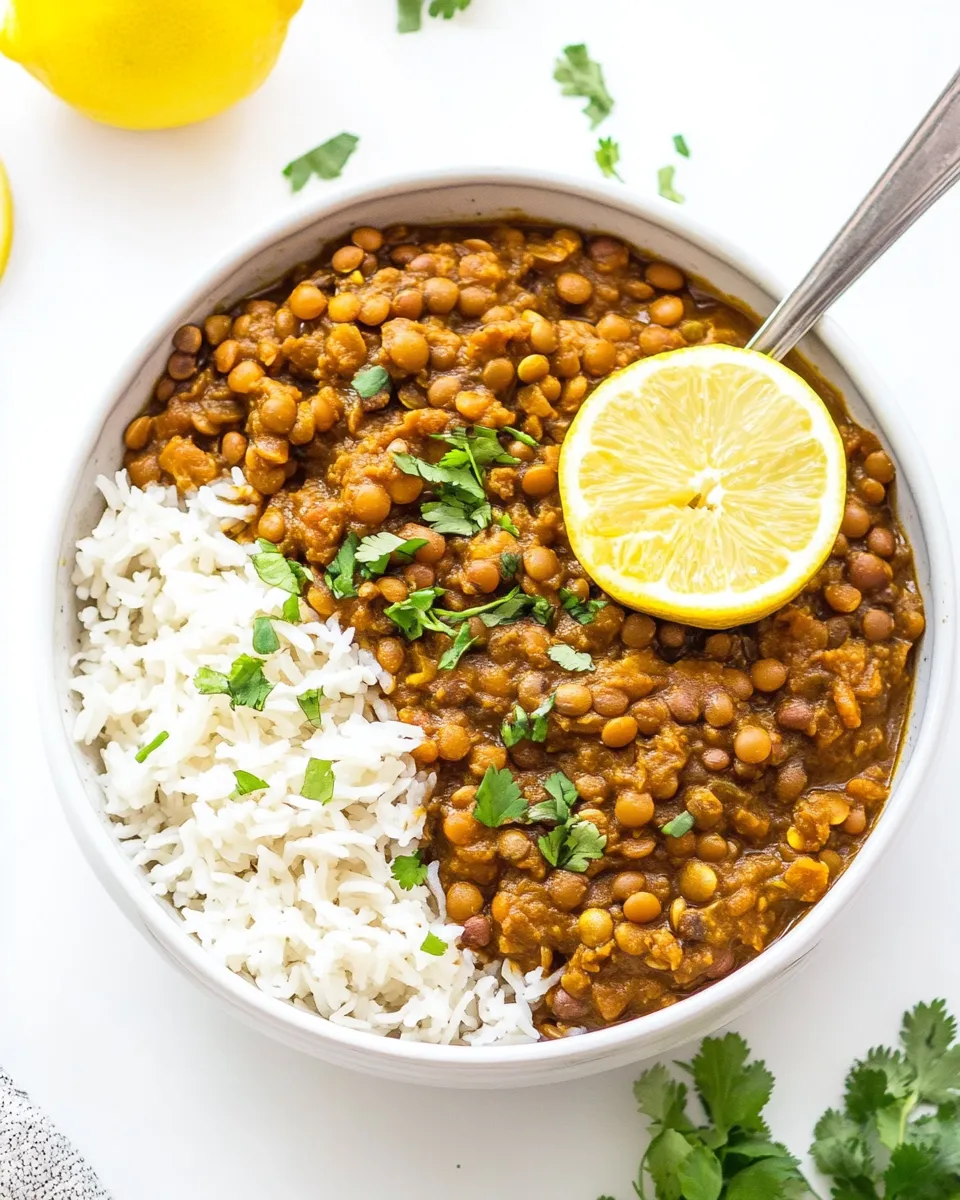 Healthy Instant Pot Lentil Curry recipe photo