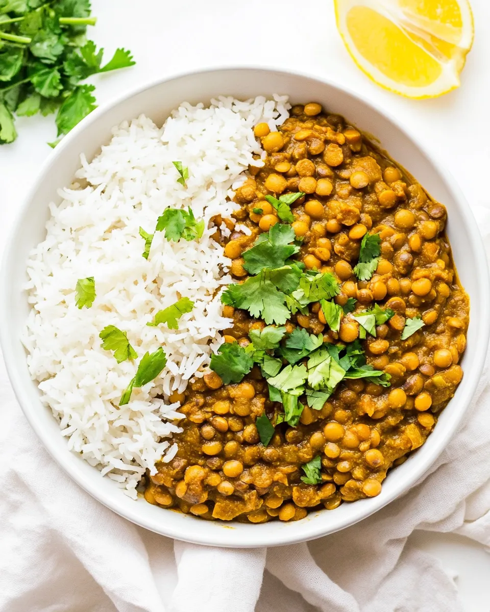 Quick Instant Pot Lentil Curry dish photo