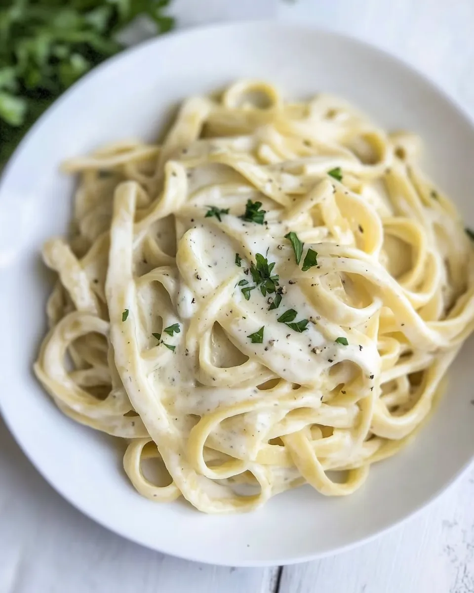 Delicious Instant Pot Skinny Fettuccine Alfredo recipe image