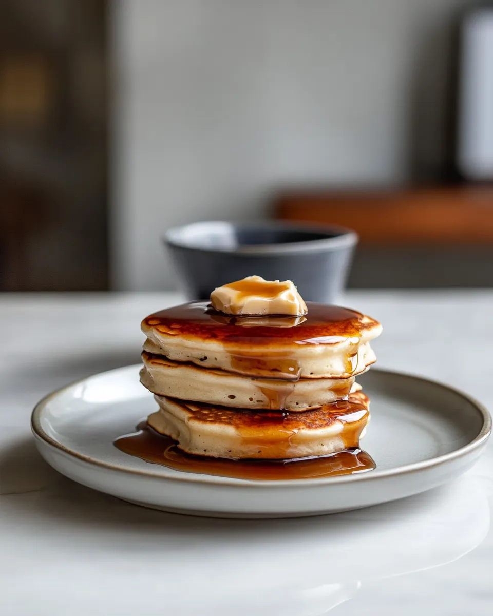 Classic Japanese Souffl Pancakes with Maple, Honey & Miso Butter image