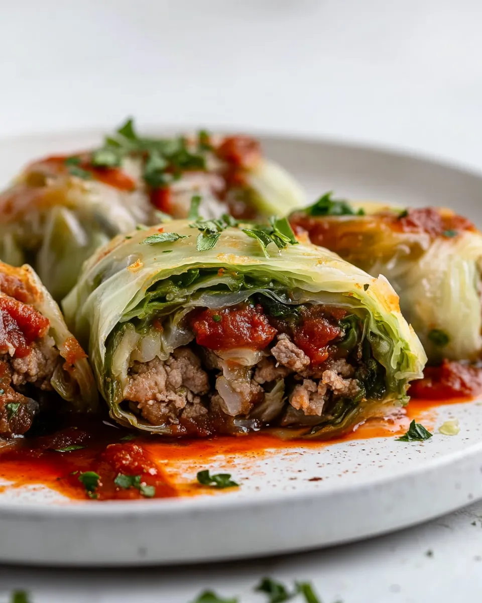 Delicious Keto Cabbage Rolls shot