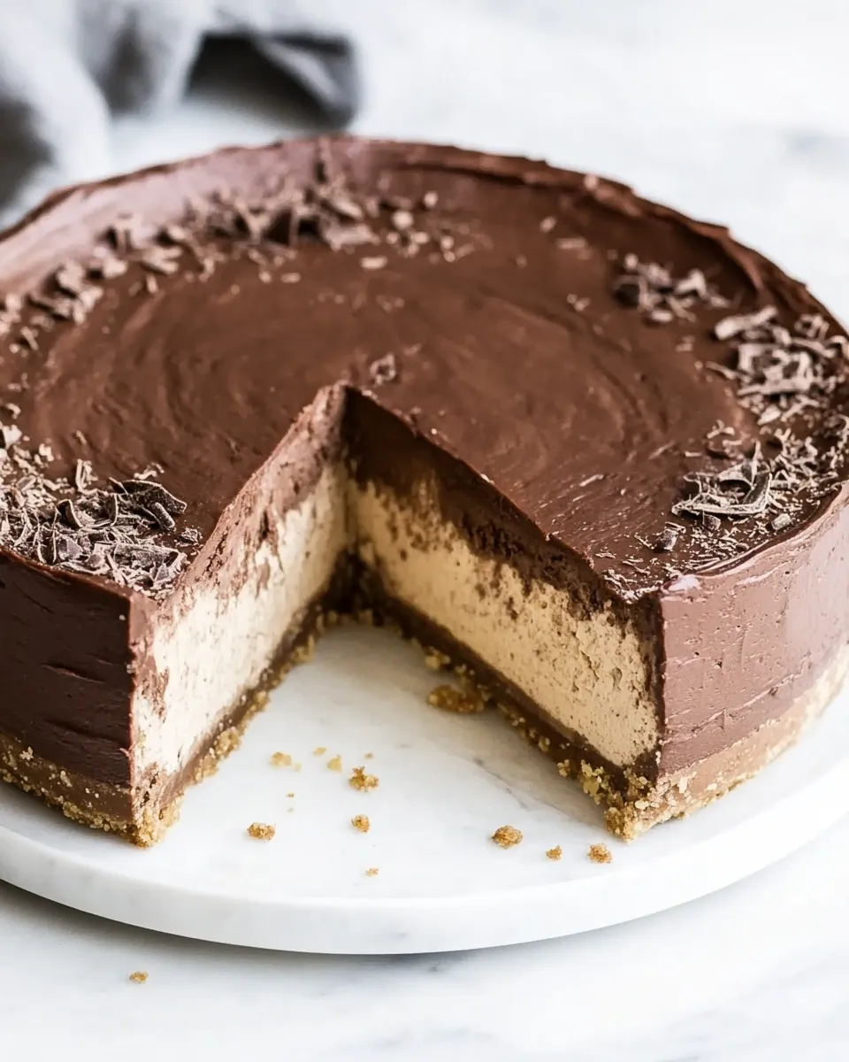 Homemade Keto Chocolate Cheesecake photo