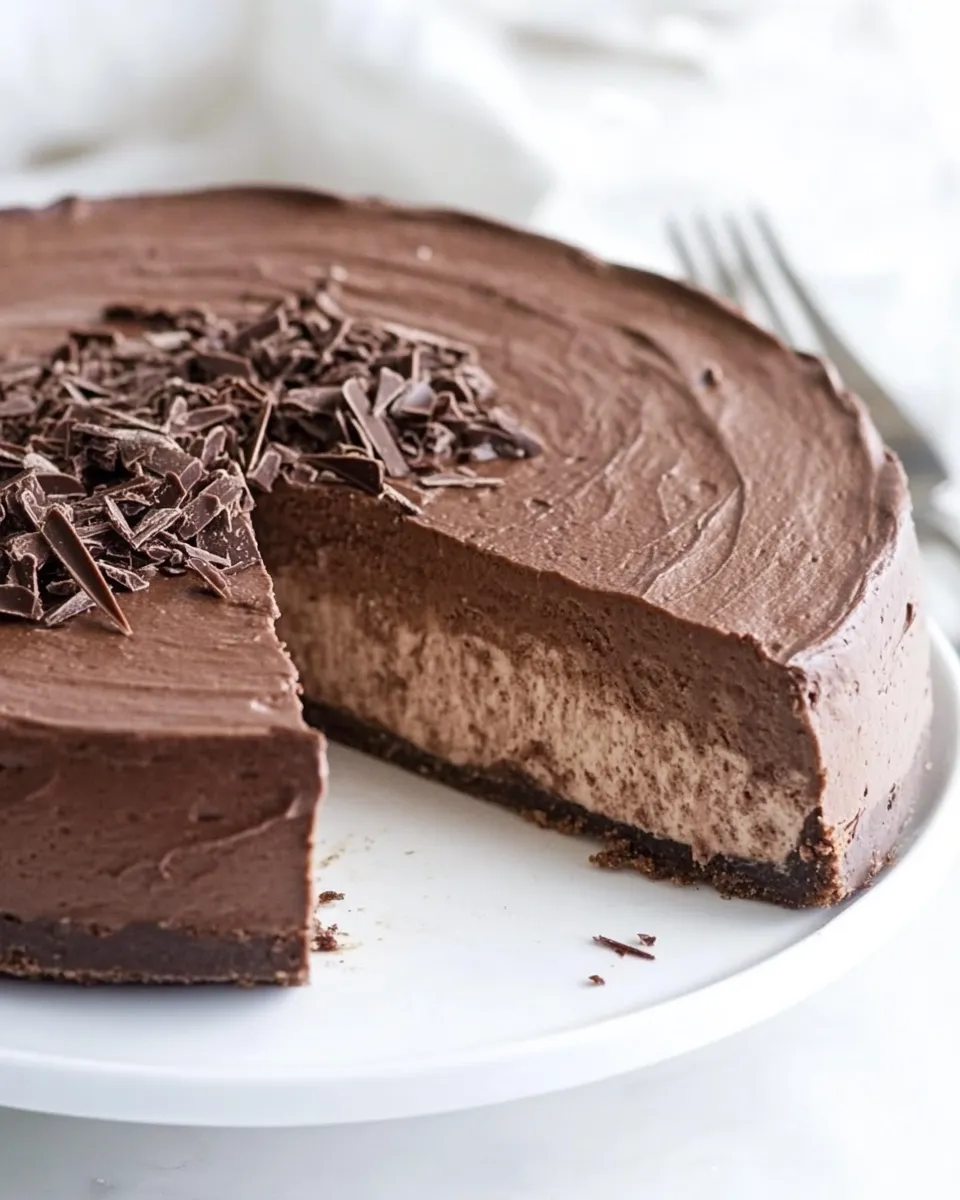 Classic Keto Chocolate Cheesecake image