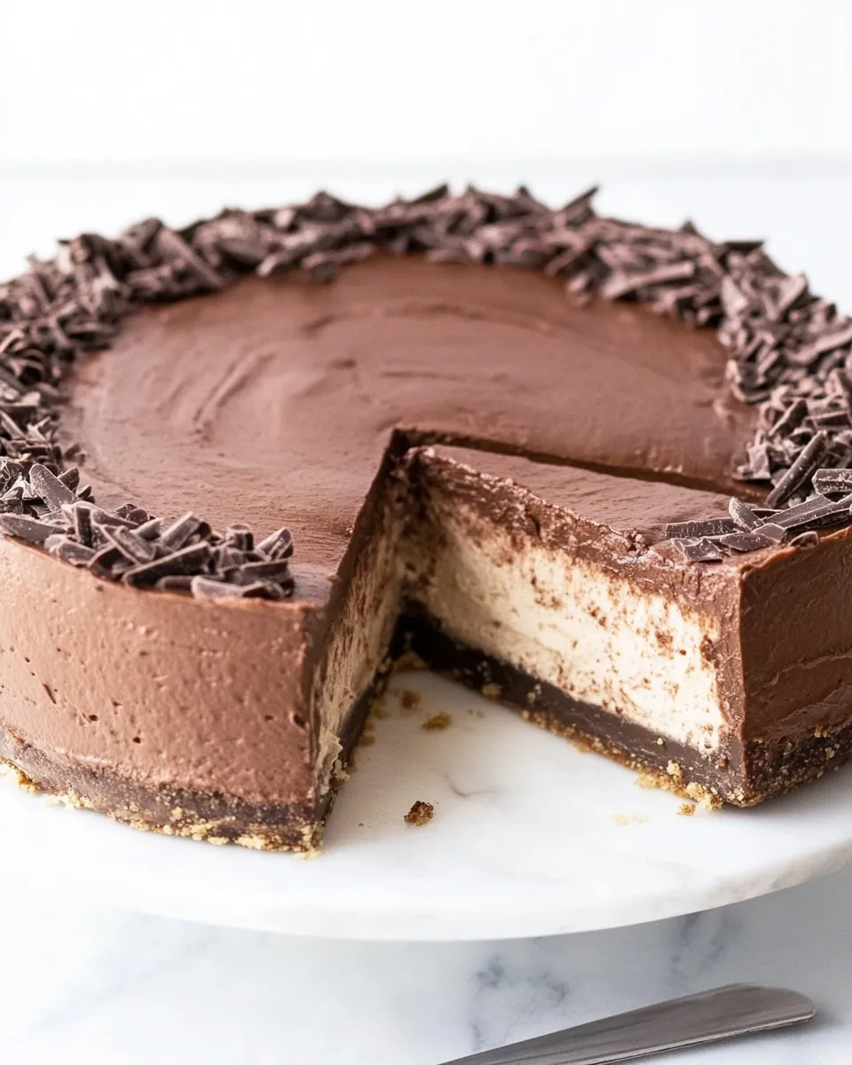 Easy Keto Chocolate Cheesecake recipe photo