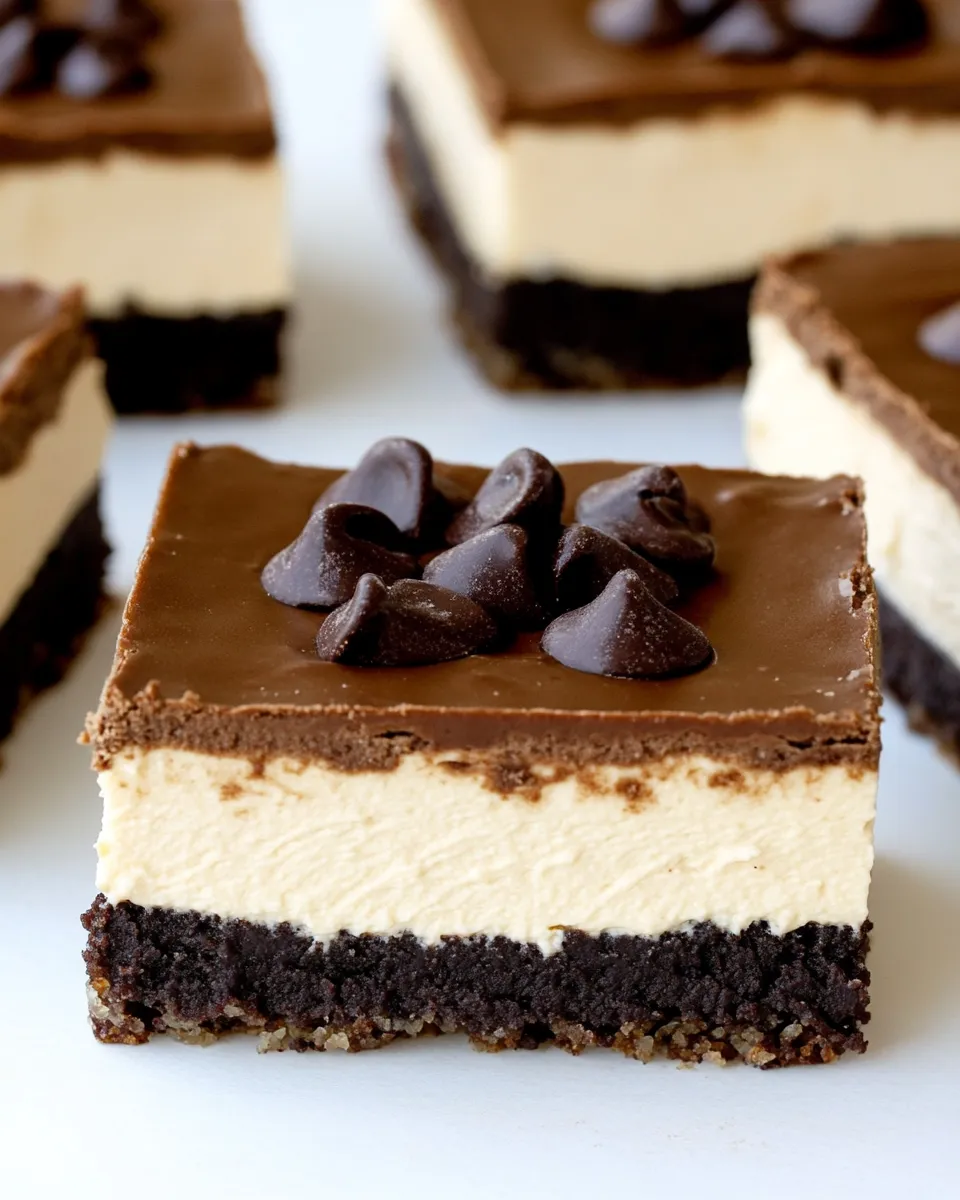 Easy Keto Cream Cheese Brownie Bars recipe photo
