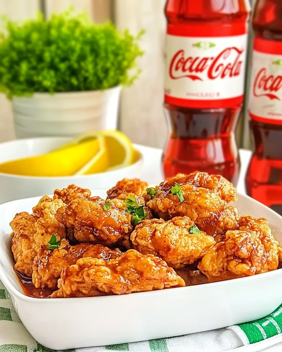 Savory Kickin Coca-Cola Chicken shot