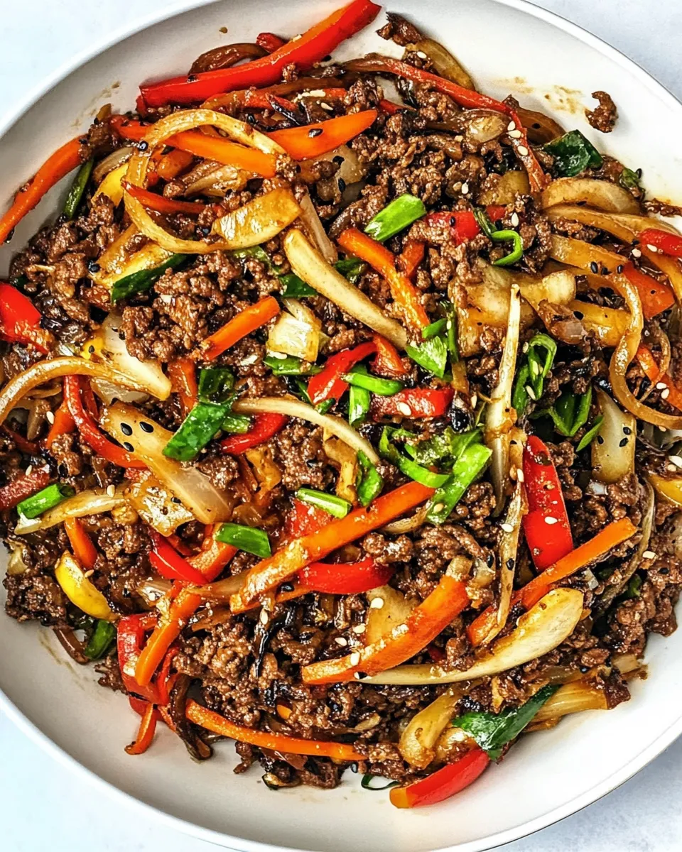 Delicious Korean Ground Beef Stir-Fry image