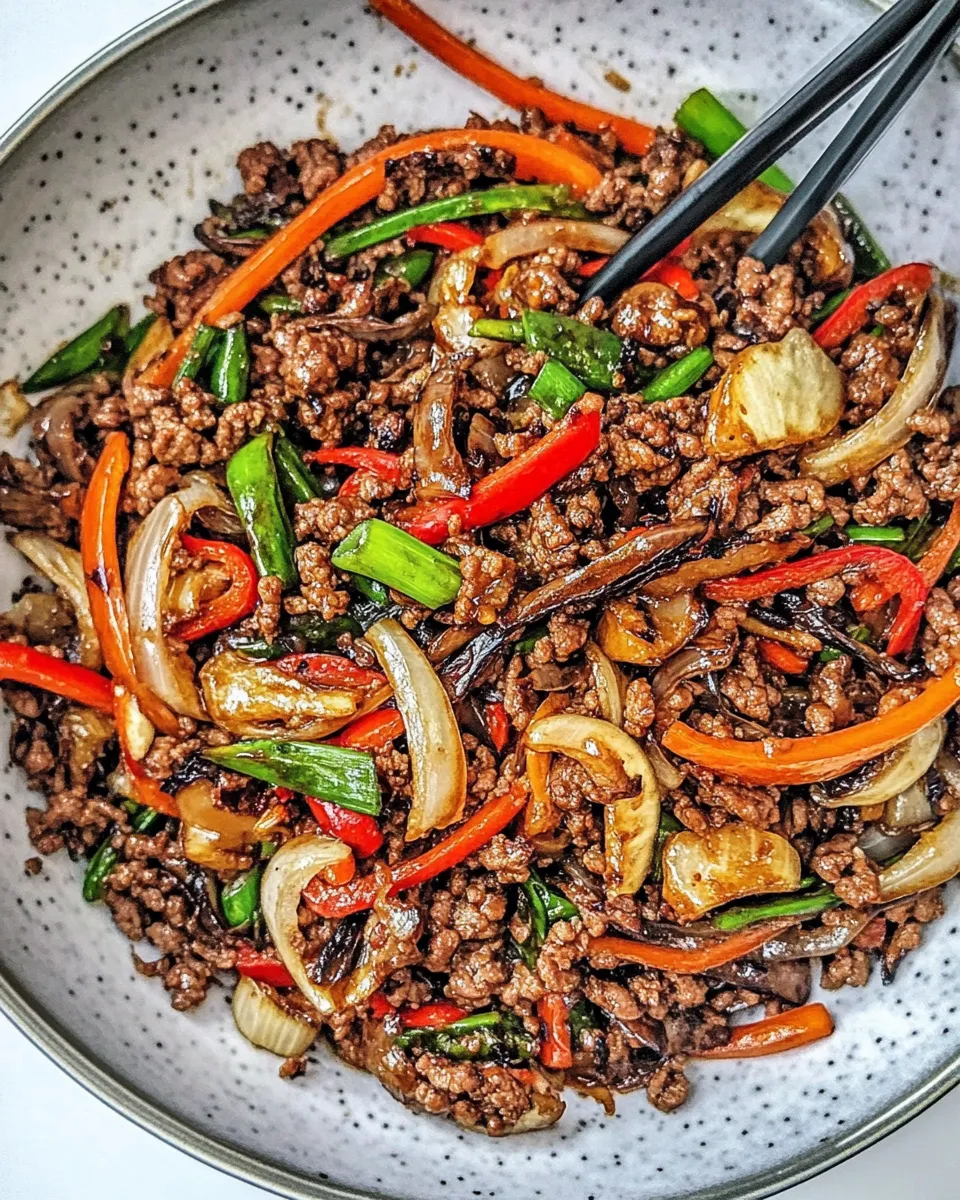Best Korean Ground Beef Stir-Fry recipe photo