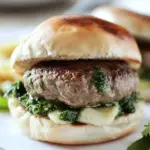 Homemade Lamb Burger Recipe with Mint Pesto photo