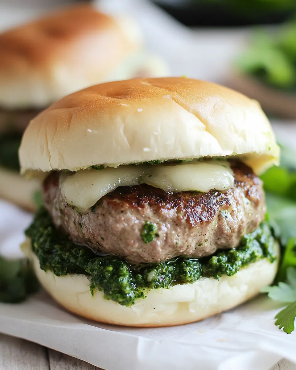 Classic Lamb Burger Recipe with Mint Pesto image