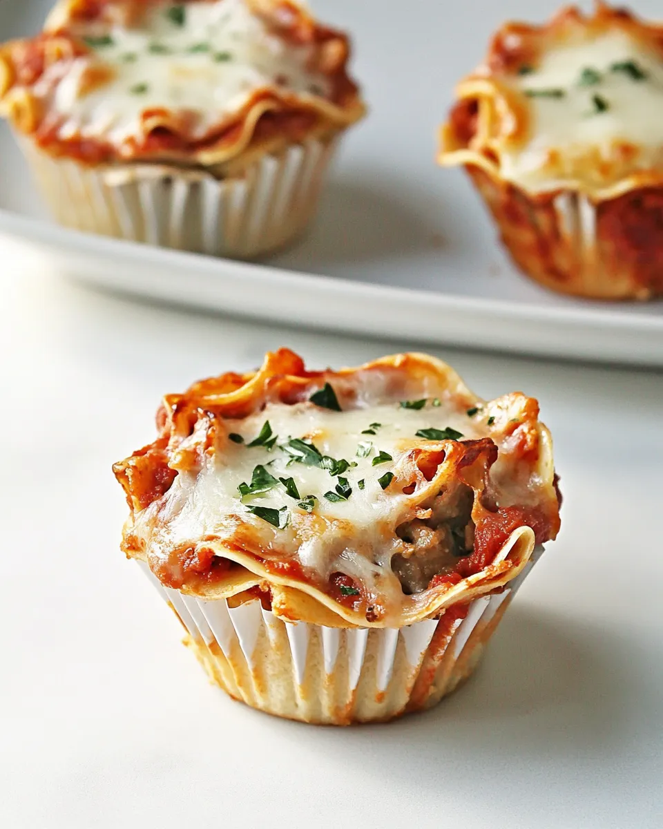 Easy Lasagna Cupcakes recipe photo