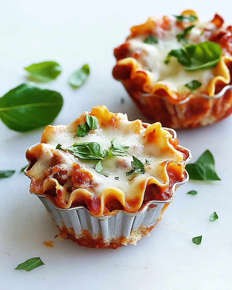 Delicious Lasagna Cupcakes shot