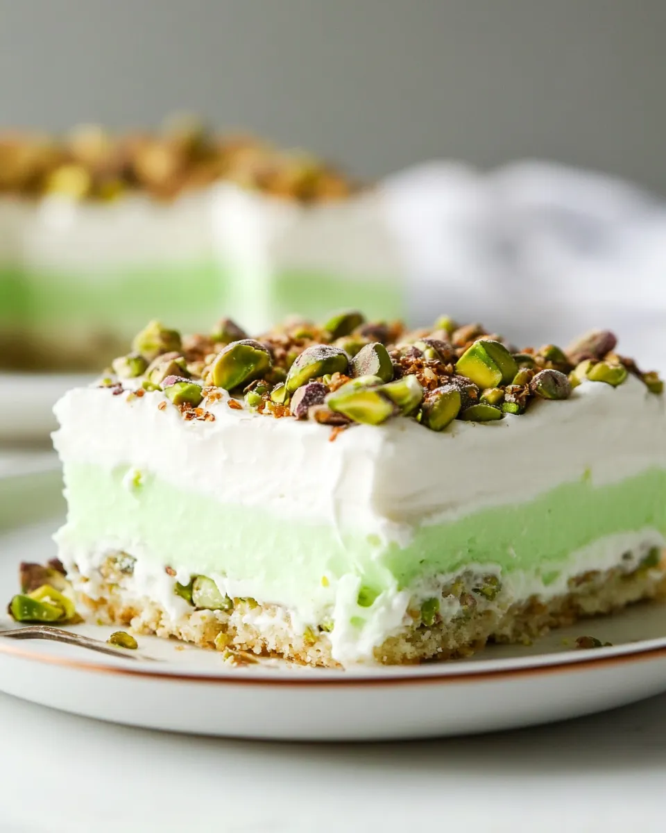 Easy Layered Pistachio Dessert recipe photo