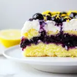 Homemade Lemon Blueberry Poke Cake photo