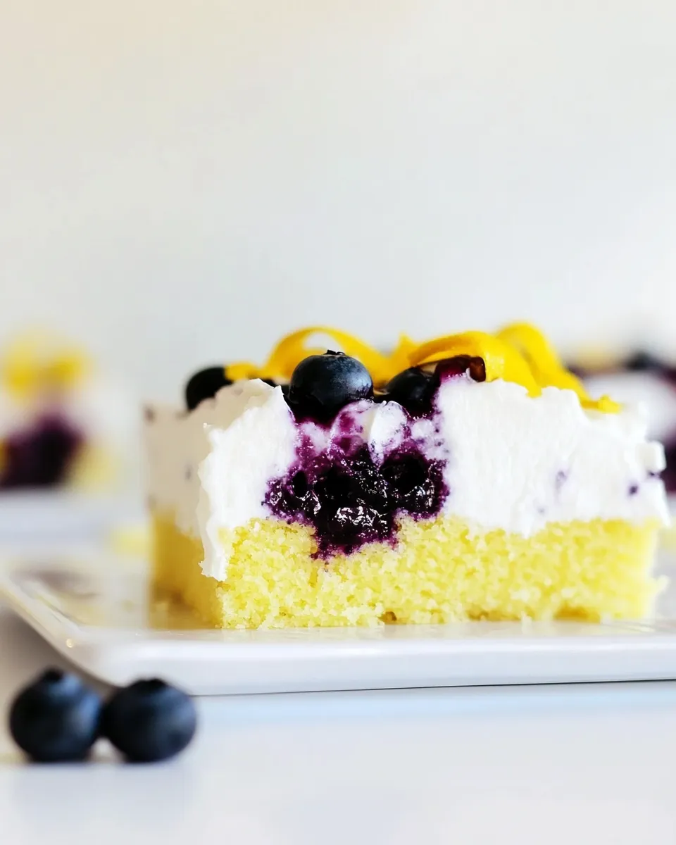 Classic Lemon Blueberry Poke Cake image