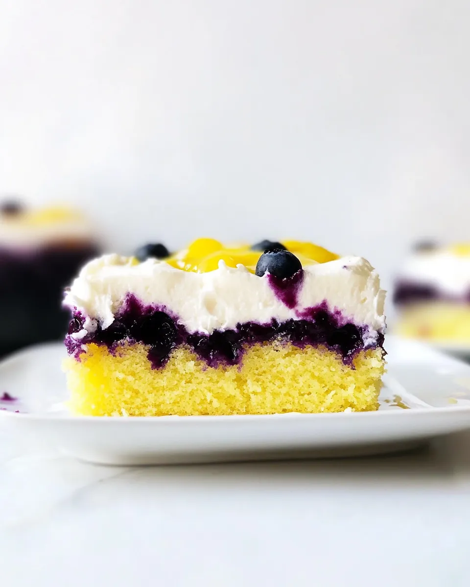 Easy Lemon Blueberry Poke Cake recipe photo