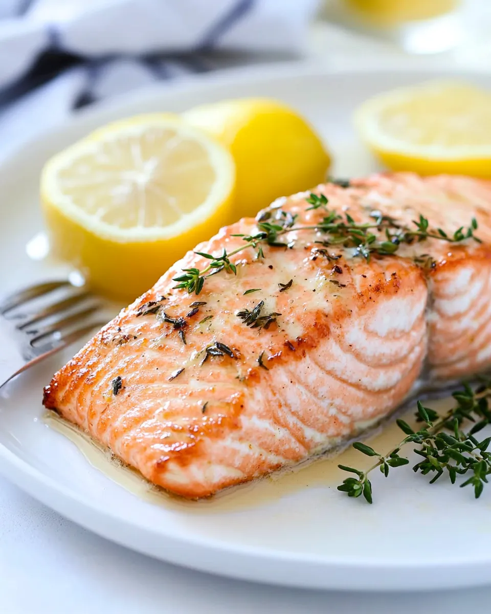 Easy Lemon Butter Baked Salmon shot