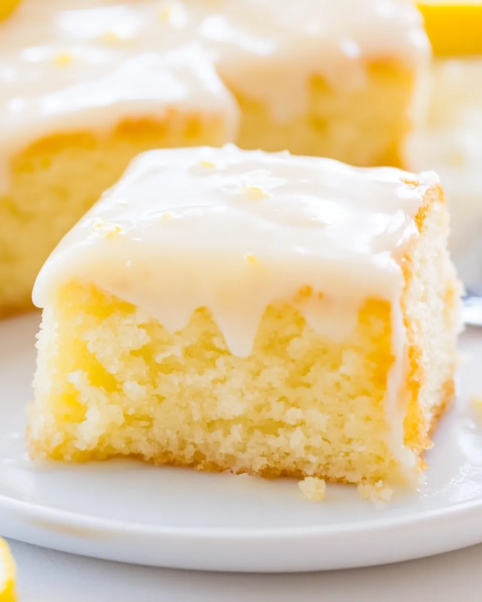Homemade Lemon Buttermilk Cake with Lemon Glaze photo