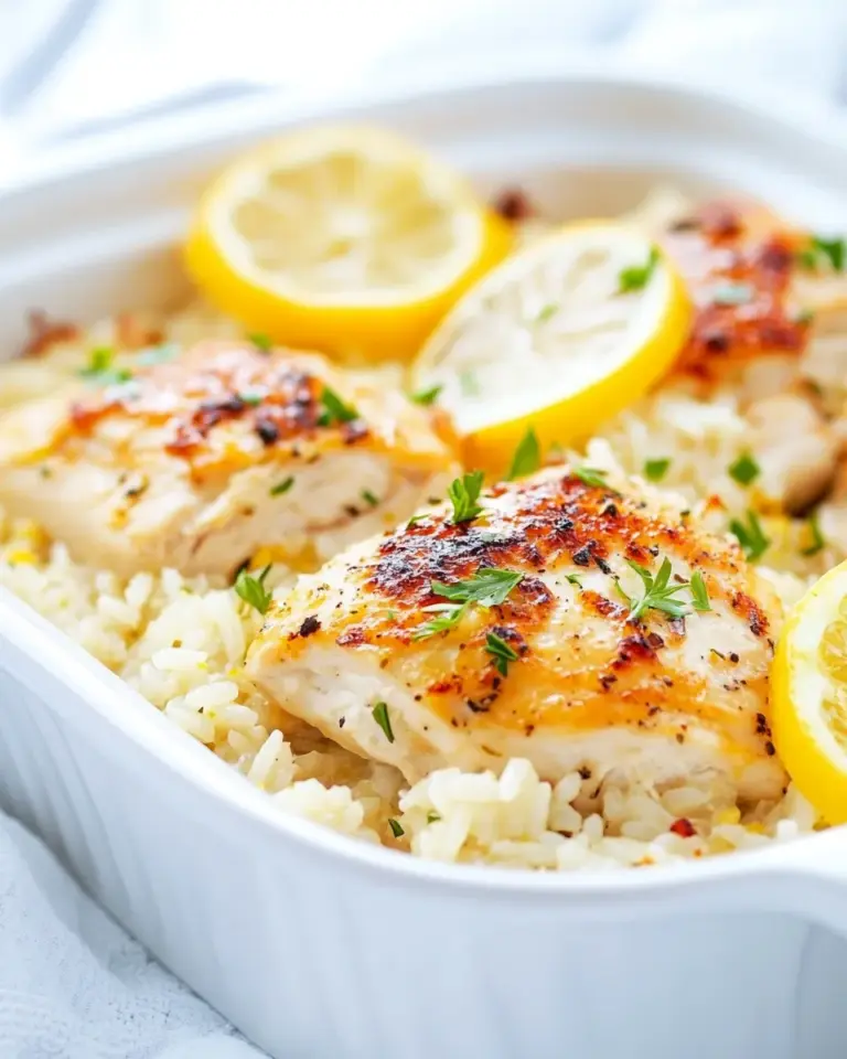 Homemade Lemon Chicken and Rice Casserole recipe photo