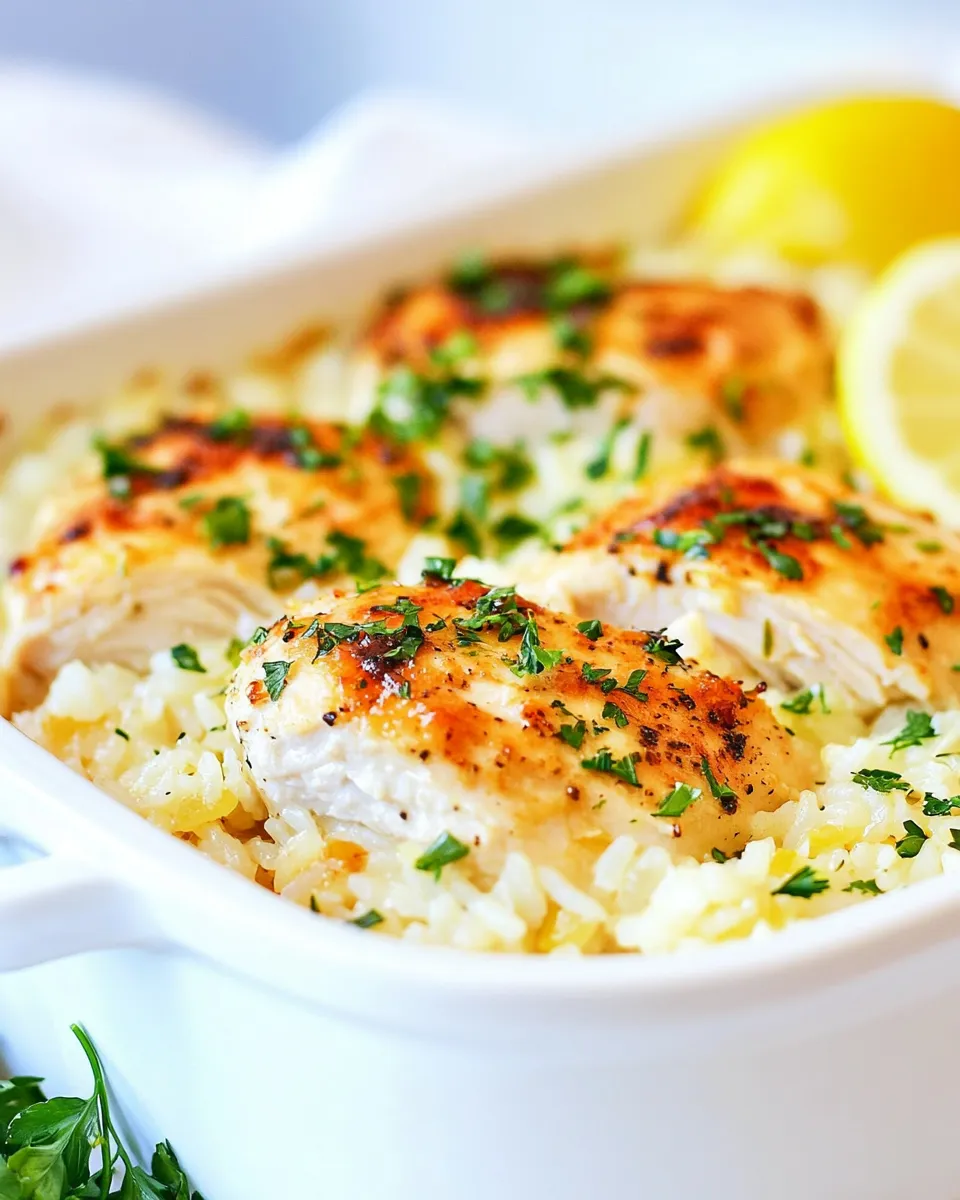 Delicious Lemon Chicken and Rice Casserole image