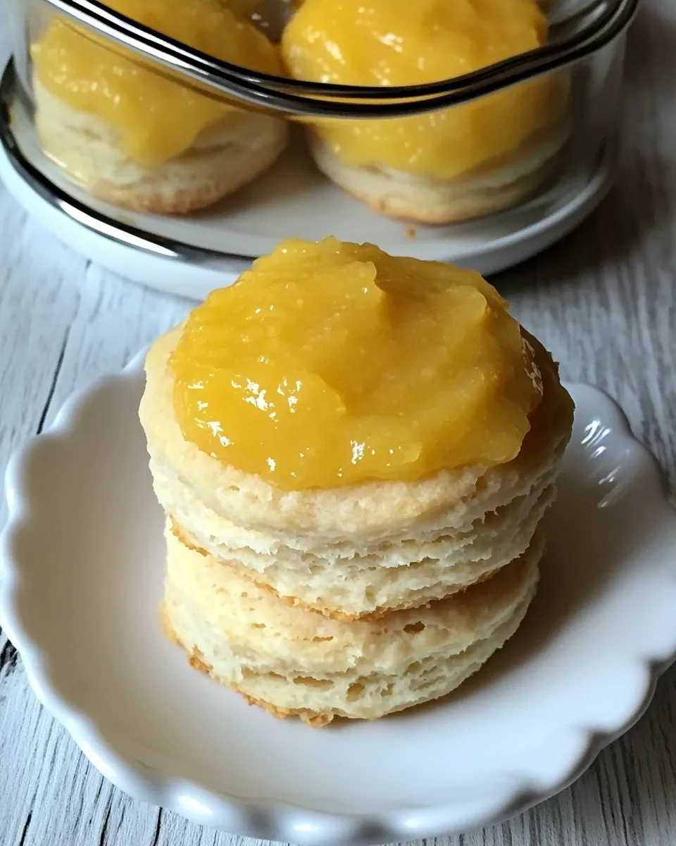Homemade Lemon Curd With Buttermilk Biscuits recipe photo