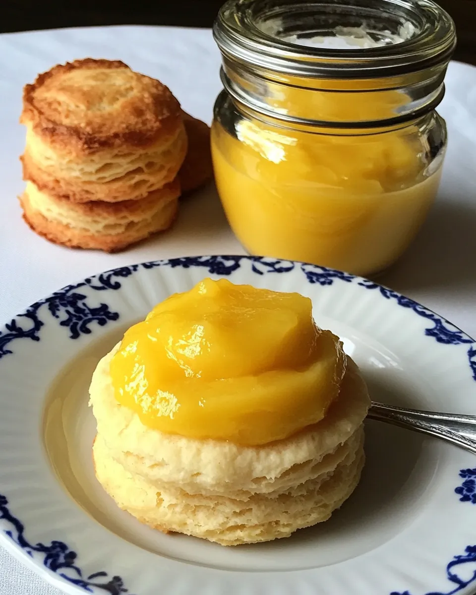 Classic Lemon Curd With Buttermilk Biscuits plate image