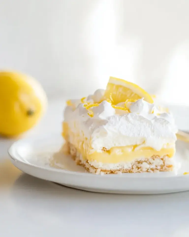 Homemade Lemon Lush Dessert photo