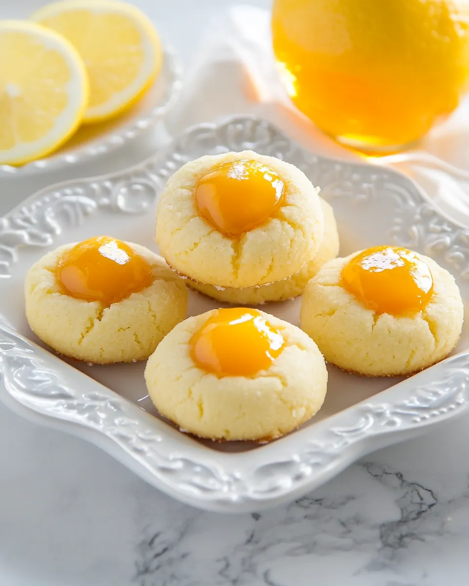 Homemade Lemon Thumbprint Cookies photo