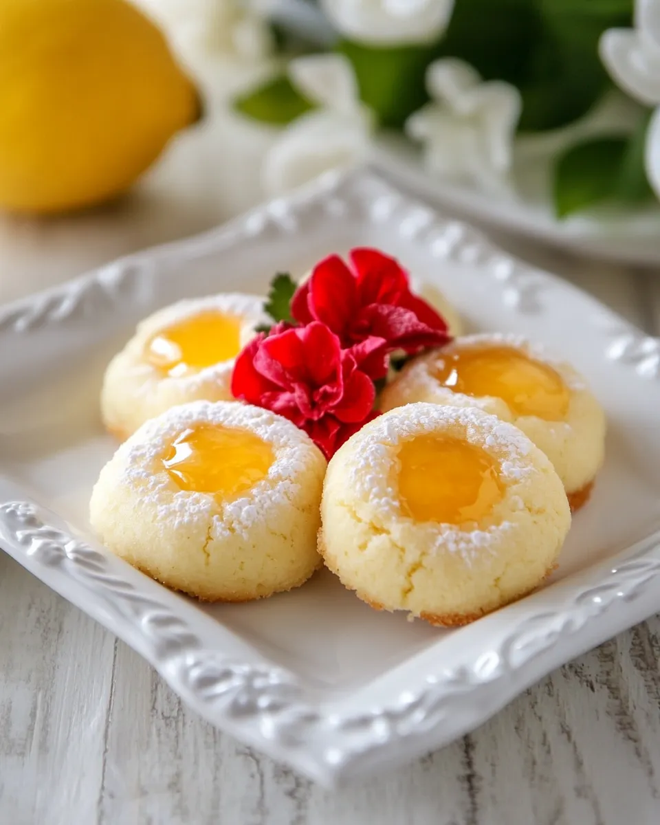 Easy Lemon Thumbprint Cookies recipe photo